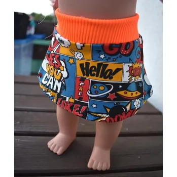 Doplněk pro panenku Sukně "komiks"