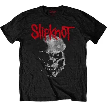 Pánské tričko Slipknot Gray Chapter Skull Black 2XL Tričko
