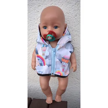 Doplněk pro panenku Softshell vesta duha