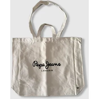 Kabelka Pepe Jeans Dámská taška TOTE BAG SUSTAINABLE SS24 Barva: béžová, Velikost: UNI