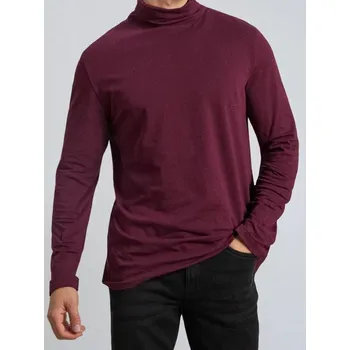 Sinsay - Bavlněný rolák basic - burgundy - 655EY-83X - 655EY-83X-3XL