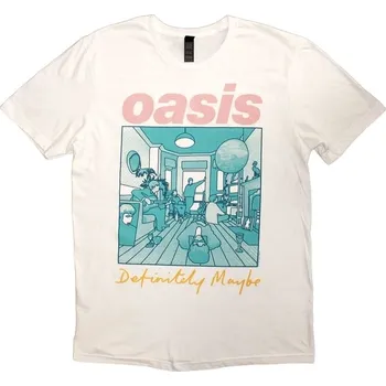 Pánské tričko Oasis Tričko Definitely Maybe Illustration Colour Unisex White S