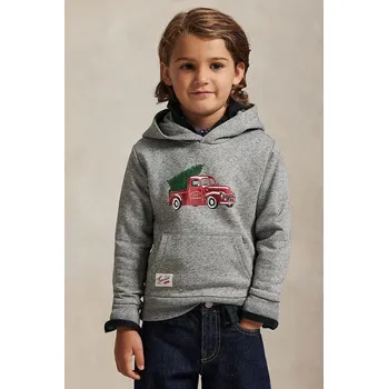 Chlapecká mikina Dětská mikina s bavlnou Polo Ralph Lauren 322981325001 šedá 90X, vel. 117-123