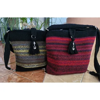 Kabelka Háčkovaná KABELKA nebo BAŤOH do červené (2510115)