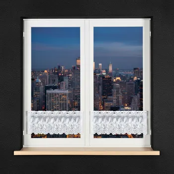 Záclona Dekorační metrážová vitrážová záclona IWA -CTIBORA bílá výška 30 cm MyBestHome Cena záclony je uvedena za běžný metr, kod: 018227