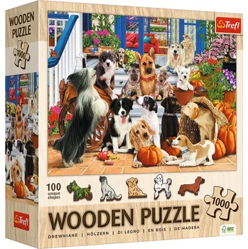 Trefl Dřevěné puzzle 1000 - Psí přátelství