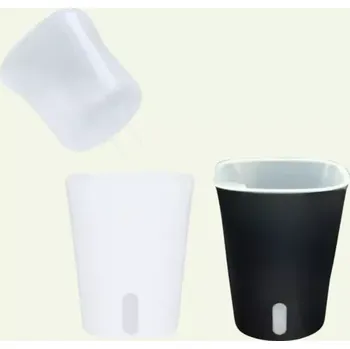 Květináč Samozavlažovací květináč s průhlednou vložkou - Bílá , 23 x 27 cm