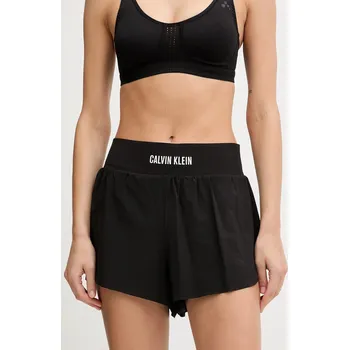 Dámské kraťasy Tréninkové šortky Calvin Klein Performance dámské, černá barva, high waist, LVGWF5S801 99X, vel. XS