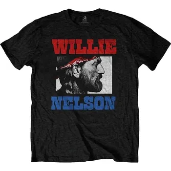 Pánské tričko Willie Nelson Stare Black L Tričko