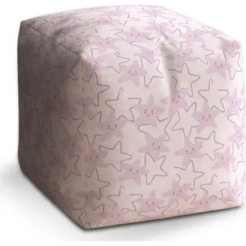 Taburet Sablio Taburet Cube Veselé hvězdy: 40x40x40 cm