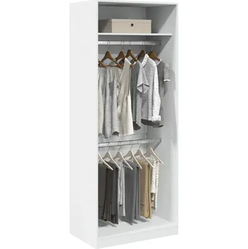 Příborník a kredenc zahrada-XL Šatní skříň bílá 80 x 50 x 200 cm kompozitní dřevo 3307792