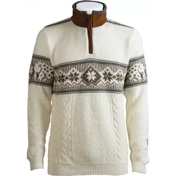 Dámský svetr Luxusní norský vlněný svetr Norlender Spitzbergen, white - M<br>50-52