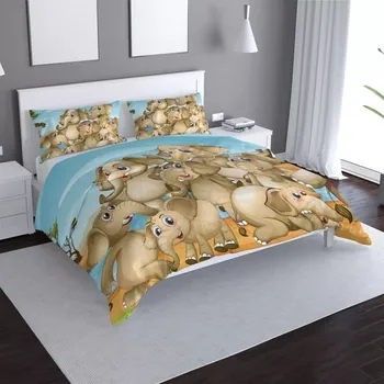 Povlečení Sablio Povlečení Sloni - 140x200 / 90x70