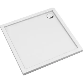 Sprchová vanička OMNIRES - MERTON akrylátová sprchová vanička čtverec, 80 x 80 cm bílá lesk /BP/ MERTON80/KBP