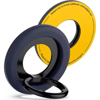 Spigen Nano Pop silikonový držák na telefon s MagSafe a prstenem - Blueberry Navy