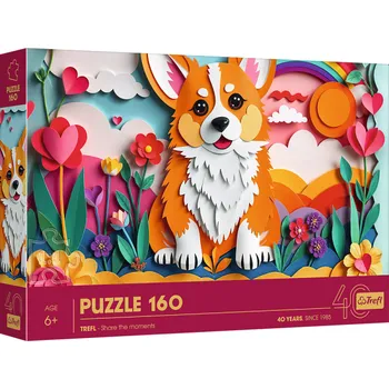 Puzzle Trefl Puzzle 160 Výroční - Paper Art: Pes