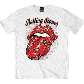 The Rolling Stones Tattoo Flash White XL Tričko