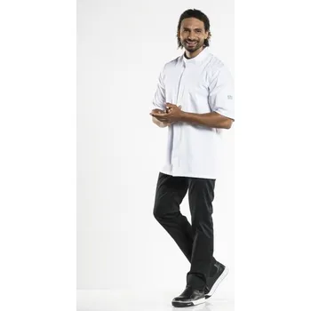 Gastro oděv Chaud Devant | Kuchařský rondon s krátkými rukávy Salerno RPB white - White / XL / XL / bílá