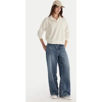 Dámská mikina Roxy Mikina Rise & Vibe Sweet Fleece ERJFT05012 Bílá Relaxed Fit M