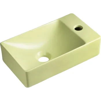 Umyvadlo Sapho Marghita keramické umývátko 38 x 22 cm otvor pro baterii vpravo pistáciová MGT38223