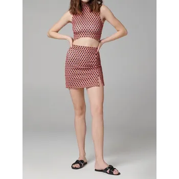 Sinsay - Halenka bez rukávů s rolákem a geometrickým vzorem - oranžová - 8858J-22M - 8858J-22M-L