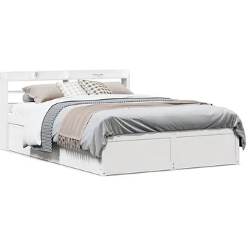 Postel zahrada-XL Rám postele s čelem bílý 120 x 190 cm masivní borovice 3307102