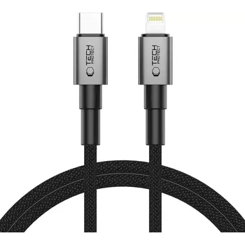 Datový kabel USB-C/Lightning kabel Tech-Protect UltraBoost DNA PD27W/3A 1m Iron Grey