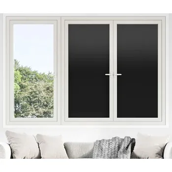 Bytová dekorace vidaXL Okenní fólie 5 ks statické matné černé PVC [3208958]