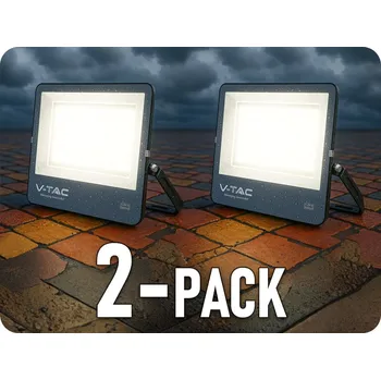 LED Reflektor 200W, 22960lm, CREE CHIP, černý/2-PACK! Studená bílá