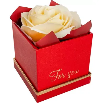 Mýdlo Mydeko Velká Krémová Mýdlová Růže | Červená dárková krabička