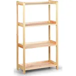 Dřevěný regál, 4 police, 1275 x 680 x 335 mm 4516661