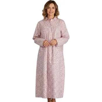 Dámská noční košile Flanelová noční košile Luiz Ivana růžové kytičky velikost 50