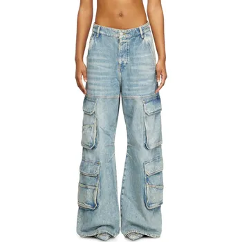 Dámské džíny DŽÍNY DIESEL D-SIRE-CARGO-D TROUSERS BLUE