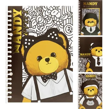 Blok Spirálový zápisník JUNIOR Nandy Bear A5 80 listů, linkovaný