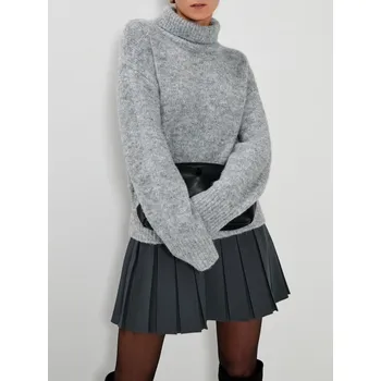 Dámský svetr Sinsay - Rolák - šedá - 287GT-09M - 287GT-09M-XL