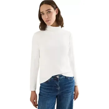 Dámský žebrovaný rolák s dlouhým rukávem Cecil 324250 bílá velikost XS