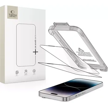 Telefonní příslušenství Tech-Protect Quick Set+ 2-Pack Tvrzená skla na iPhone 14 Pro černá