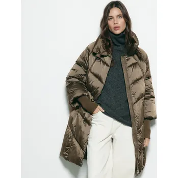 Reserved - Dlouhá prošívaná bunda - olivová - 724AY-91X - 724AY-91X-L