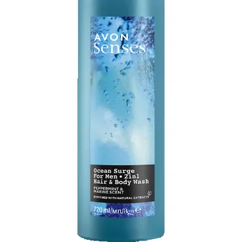 Sprchový gel AVON Osvěžující sprchový gel na tělo a vlasy s vůní moře a máty – dokonalé probuzení každý den