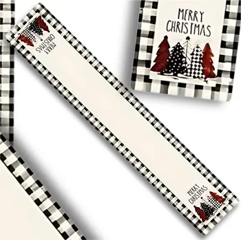 Vánoční dekorace Camerazar Bílý ubrus na sváteční vánoční stůl