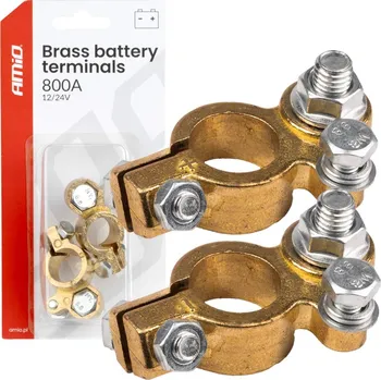 Auto-moto baterie Svorky mosazné baterie 800A 2 ks