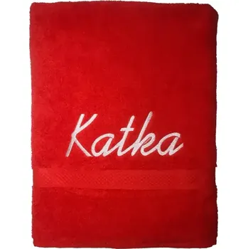 Osuška Gardener group ČR Froté osuška se jménem 70x140cm červená