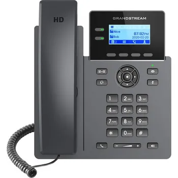 Stolní telefon Grandstream GRP2602W/ VoIP telefon/ 2,21" podsvícený grafický display/ 4x SIP/ 2x LAN 10/100 Mbps/ PoE/ WiFi/ GDMS