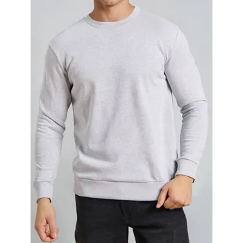 Pánská mikina Sinsay - Mikina basic - šedá - 2322O-09M - 2322O-09M-S