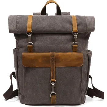 Městský batoh TopMode Rolovací retro plátěný batoh 603782