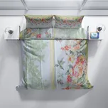 Prodloužené bavlněné povlečení květy s…