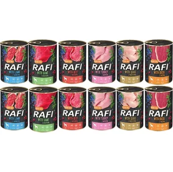 Krmivo pro psa DOLINA NOTECI Rafi pro psy mix příchutí 12x400g