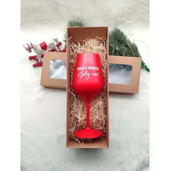 Dárková krabička na nerozbitnou skleničku na víno - D-decor