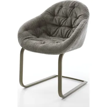 Jídelní židle DELIFE Jídelní židle Gaio-Flex bouclé měkký tmavě béžová jídelní židle plochý titanová barva