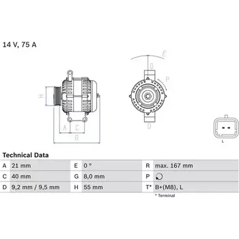Alternátor BOSCH Alternátor BO 0986080220 + DOPRAVA ZDARMA!